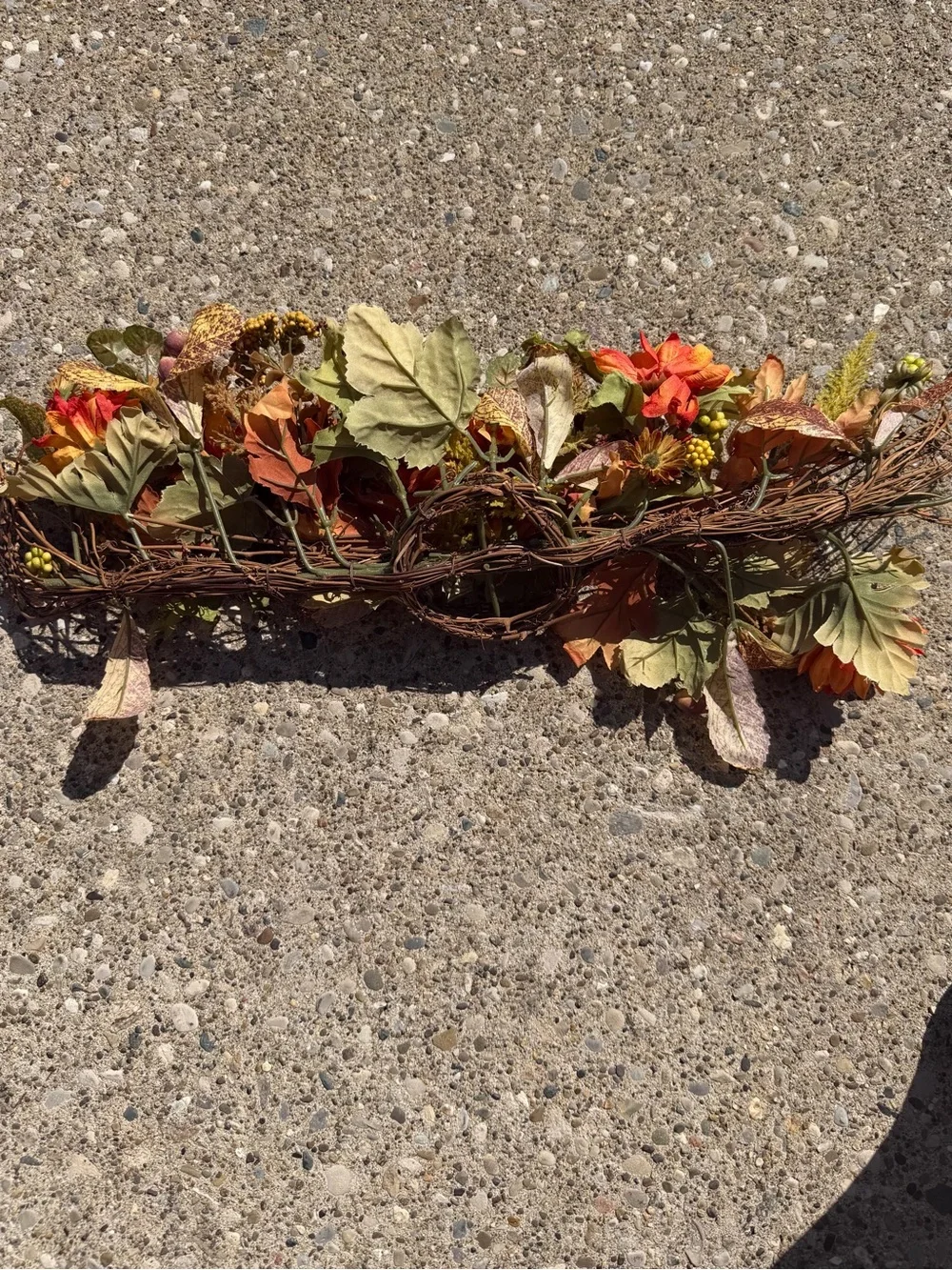Autumn Orange Floral Swag or Table Accent - Unbranded